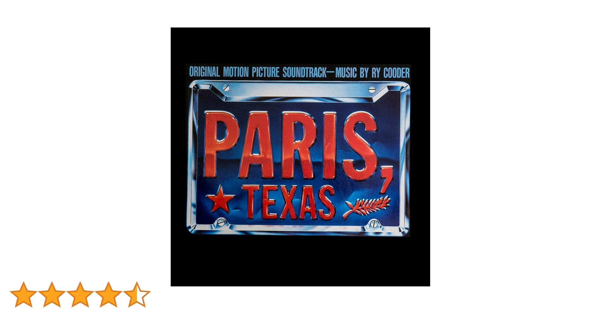 575 RY COODER PARIS, TEXAS サウンドトラック Ry Cooder – Paris, Texas (Original Motion Picture Soundtrack